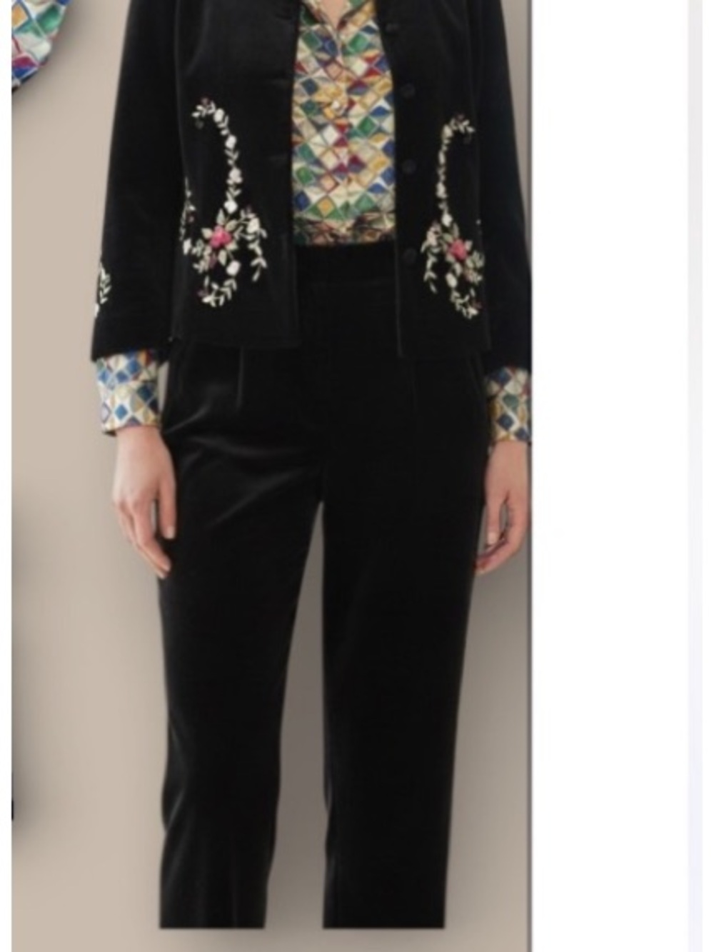 Christian Dior Black Velvet Pants